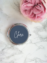 Personalised Compact Mirror- Navy