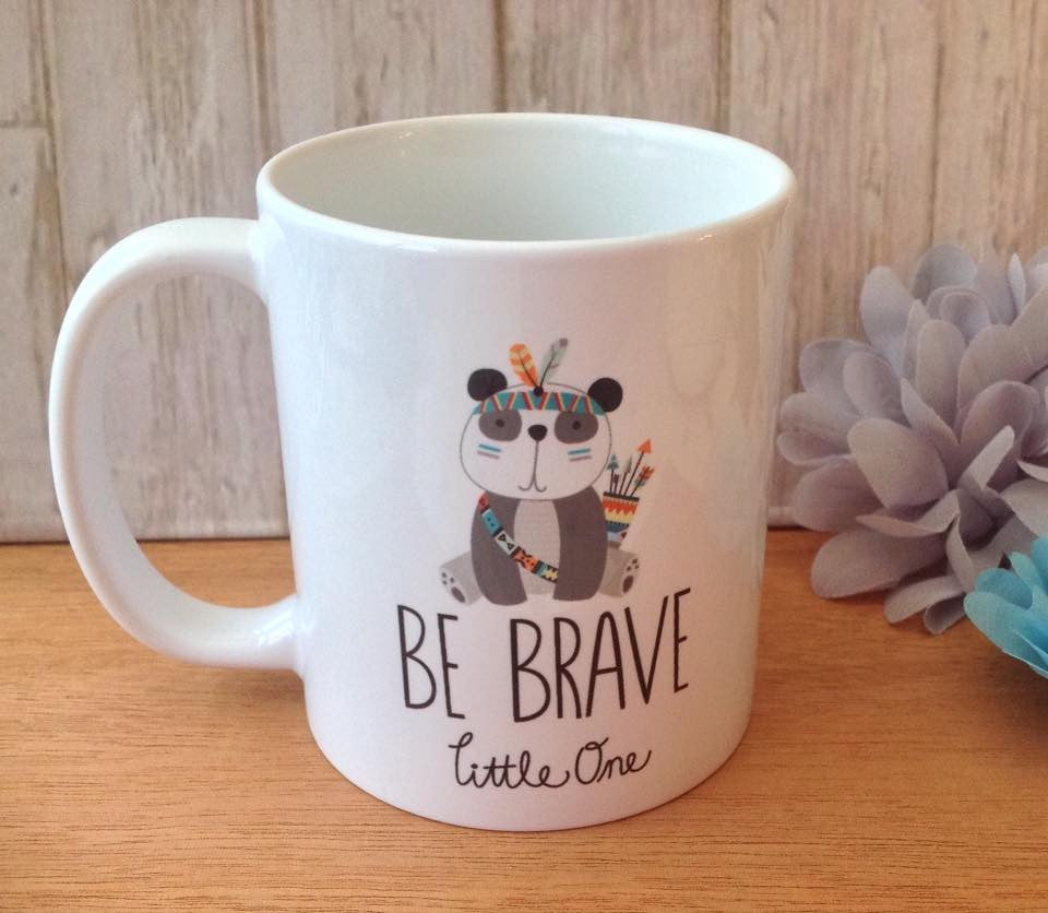 Be brave little one panda ceramic mug - Fred And Bo