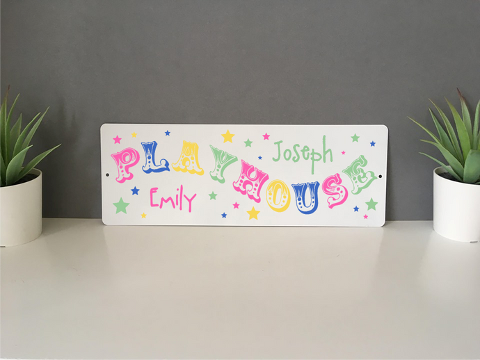 Personalised Playhouse plaque sign