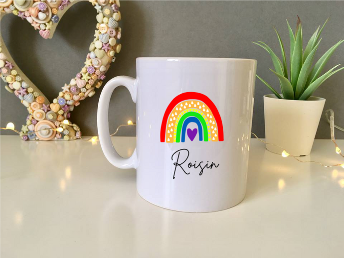 Bright Rainbow- ceramic mug- Travel mug - Water Bottle - Fred And Bo