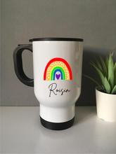 Bright Rainbow- ceramic mug- Travel mug - Water Bottle - Fred And Bo