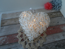 White heart rattan style small light - Fred And Bo
