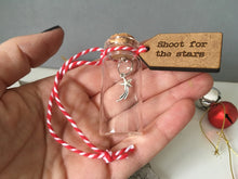 Mini Message Bottle- Shoot for the stars- Christmas Tree Ornament - Fred And Bo