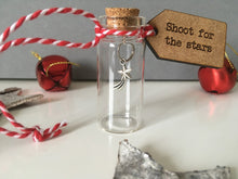 Mini Message Bottle- Shoot for the stars- Christmas Tree Ornament - Fred And Bo
