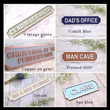 Street Sign - Family Name - Railway Station Vintage Style. Personalised - Fred And Bo