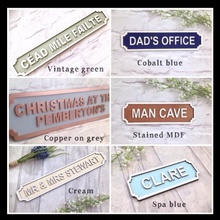 Personalised Est by railway Station Vintage Style Single Line - Fred And Bo