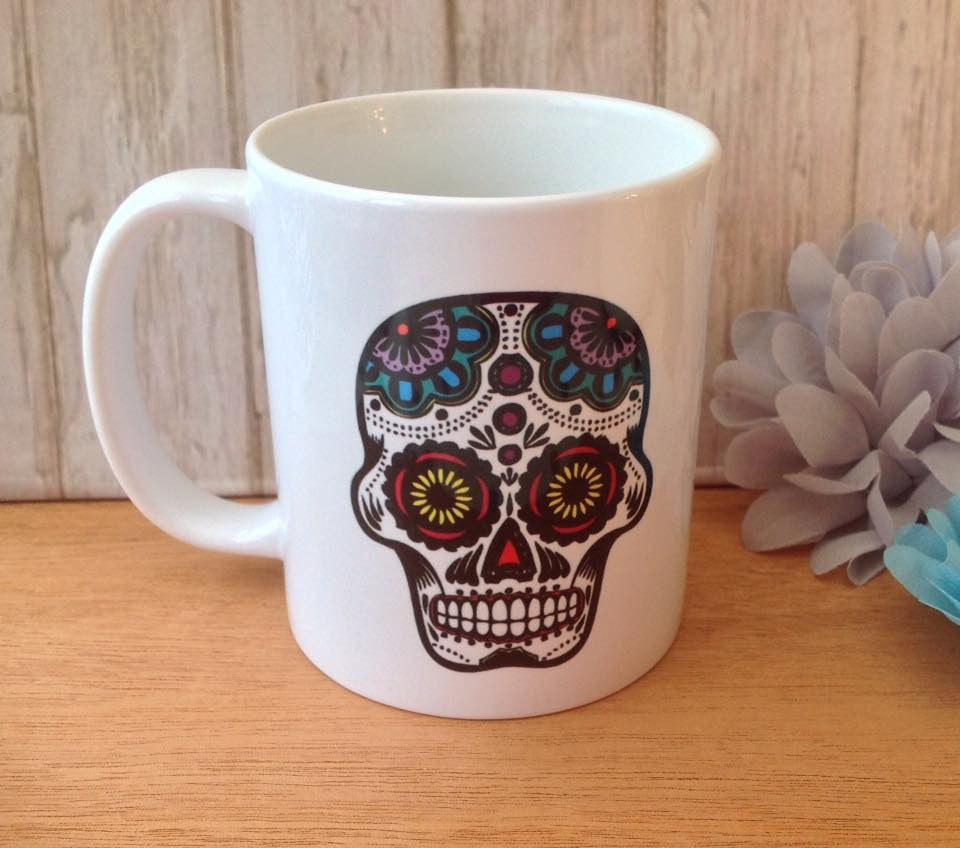 Mexican sugar skull ceramic mug - Fred And Bo
