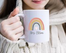 Teacher Rainbow Name ceramic mug