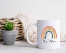 Teacher Rainbow Name ceramic mug