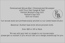 Mouse Mat - Personalised Grey Polka Dot Text Box - Mouse Pad