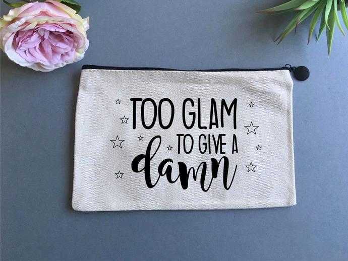 Linen pouch - Too Glam To Give A Damn - Fred And Bo