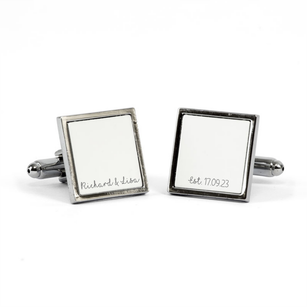 Personalised wedding Cufflink - Wedding - Father's Day - Graduation