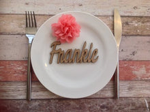 Wedding name place settings- laser cut names set of 10 - Fred And Bo