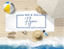 Personalised Honeymoon Beach Towel