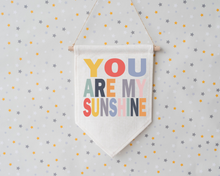 Pennant Hanging Banner Linen Flag- You Are My Sunshine